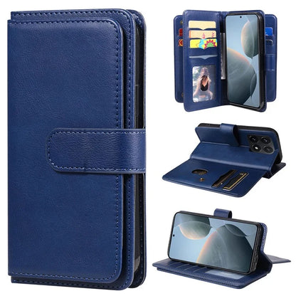 KT Multi-Functional Series-1 For Xiaomi 14T Pro Case 10 Card Holder Leather Phone Cover Stand