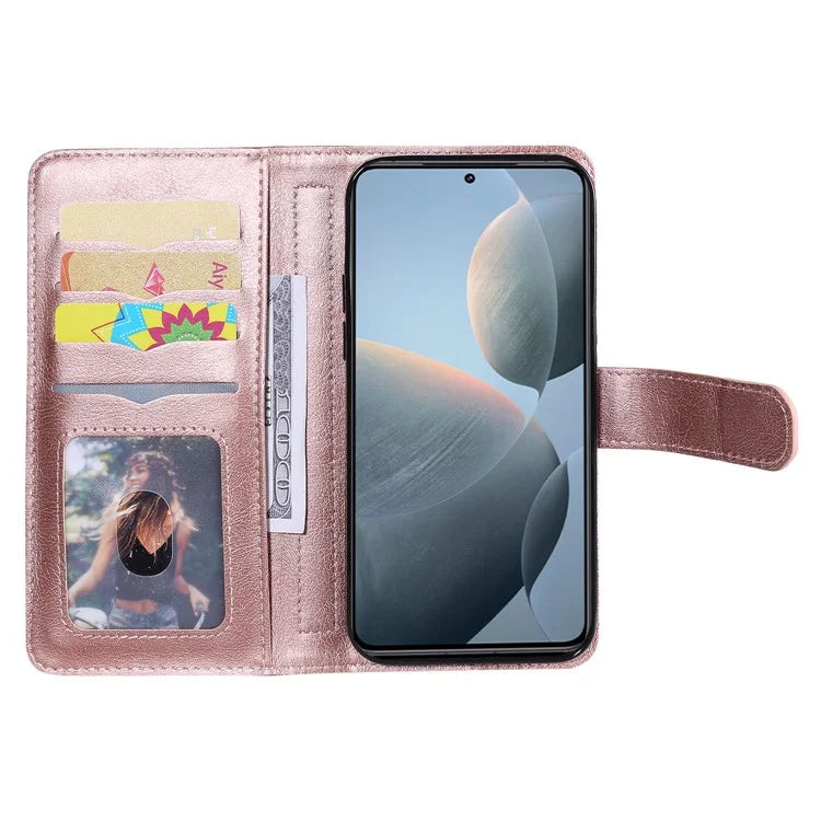 KT Multi-Functional Series-1 For Xiaomi 14T Pro Case 10 Card Holder Leather Phone Cover Stand