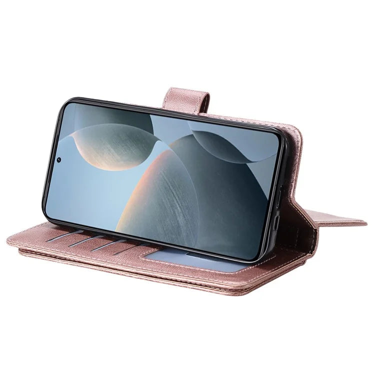 KT Multi-Functional Series-1 For Xiaomi 14T Pro Case 10 Card Holder Leather Phone Cover Stand