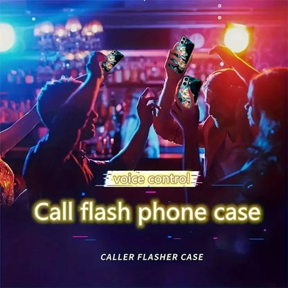 For iPhone 16 Case Call Flash Series Pattern Printing Tempered Glass + TPU Combo Phone Case