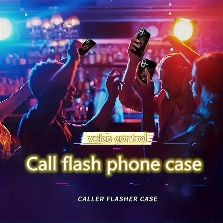 For iPhone 16 Case Call Flash Series Pattern Printing Tempered Glass + TPU Combo Phone Case