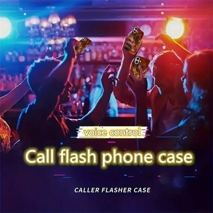 For iPhone 16 Case Call Flash Series Pattern Printing Tempered Glass + TPU Combo Phone Case