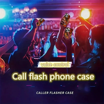 For iPhone 16 Pro Case Call Flash Series Pattern Printing Tempered Glass + TPU Combo Phone Case