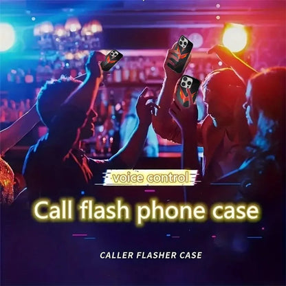 For iPhone 16 Pro Case Call Flash Series Pattern Printing Tempered Glass + TPU Combo Phone Case