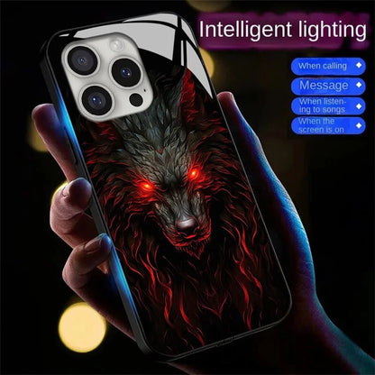 For iPhone 16 Pro Case Call Flash Series Pattern Printing Tempered Glass + TPU Combo Phone Case