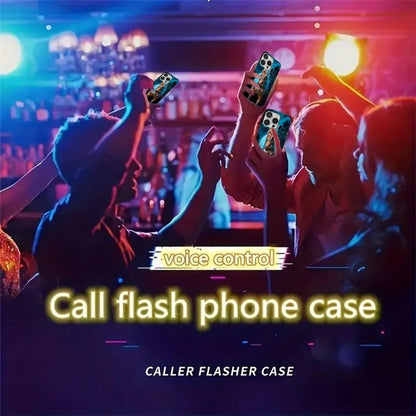 For iPhone 16 Pro Case Call Flash Series Pattern Printing Tempered Glass + TPU Combo Phone Case