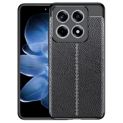For Xiaomi 14T Pro Case Litchi Texture TPU Flexible Phone Cover, Black