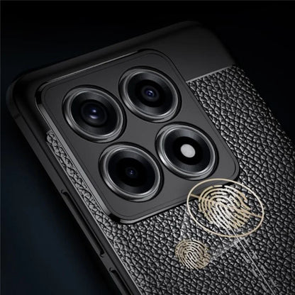 For Xiaomi 14T Pro Case Litchi Texture TPU Flexible Phone Cover, Black