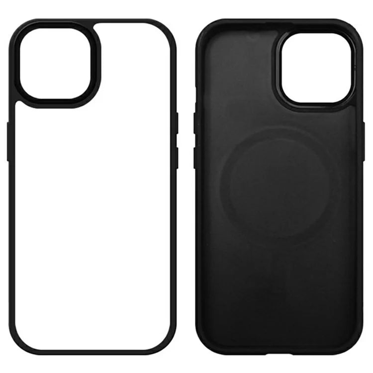 10Pcs / Pack For iPhone 16 Pro Max Case Compatible with MagSafe Heat Transfer Printing PC+TPU DIY Phone Cover