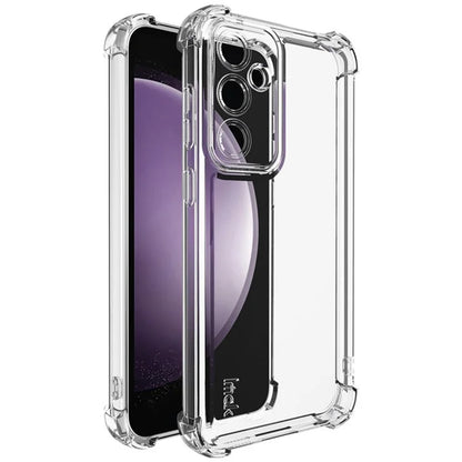 IMAK UX-4 Series for Samsung Galaxy S23 FE Case Straight Frame Four Corner Shockproof Clear TPU Cover