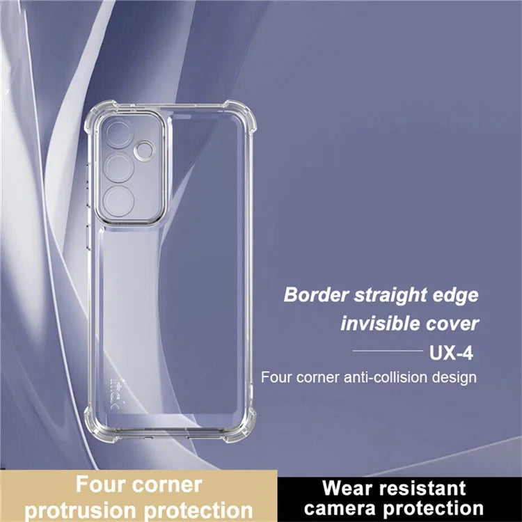 IMAK UX-4 Series for Samsung Galaxy S23 FE Case Straight Frame Four Corner Shockproof Clear TPU Cover