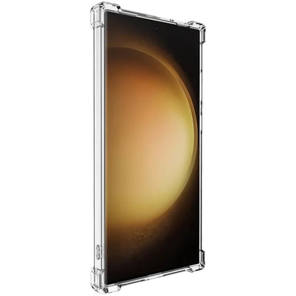 IMAK UX-4 Series for Samsung Galaxy S23 Ultra Case Straight Frame Four Corner Shockproof Clear TPU Cover