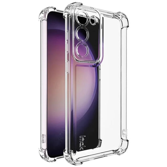 IMAK UX-4 Series for Samsung Galaxy S23+ Case Straight Frame Four Corner Shockproof Clear TPU Cover