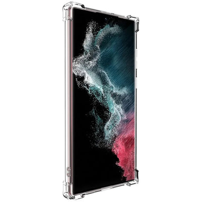 IMAK UX-4 Series for Samsung Galaxy S22 Ultra 5G Case Straight Frame Four Corner Shockproof Clear TPU Cover