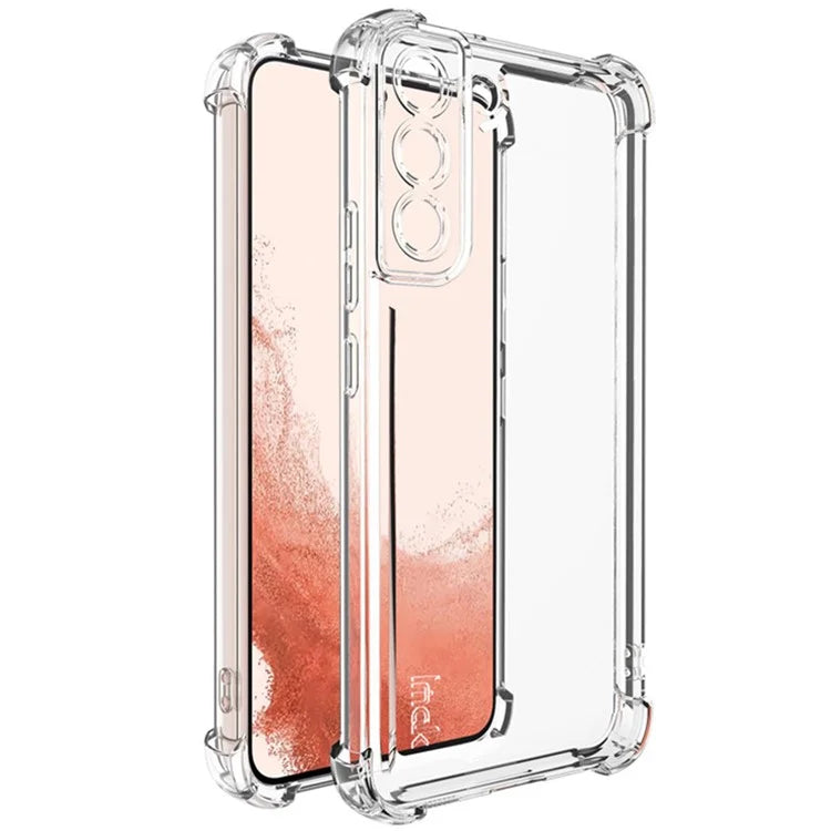 IMAK UX-4 Series for Samsung Galaxy S22+ 5G Case Straight Frame Four Corner Shockproof Clear TPU Cover