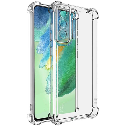 IMAK UX-4 Series for Samsung Galaxy S21 FE 5G Case Straight Frame Four Corner Shockproof Clear TPU Cover