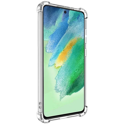 IMAK UX-4 Series for Samsung Galaxy S21 FE 5G Case Straight Frame Four Corner Shockproof Clear TPU Cover