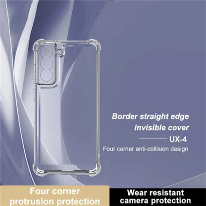 IMAK UX-4 Series for Samsung Galaxy S21 5G / 4G Case Straight Frame Four Corner Shockproof Clear TPU Cover