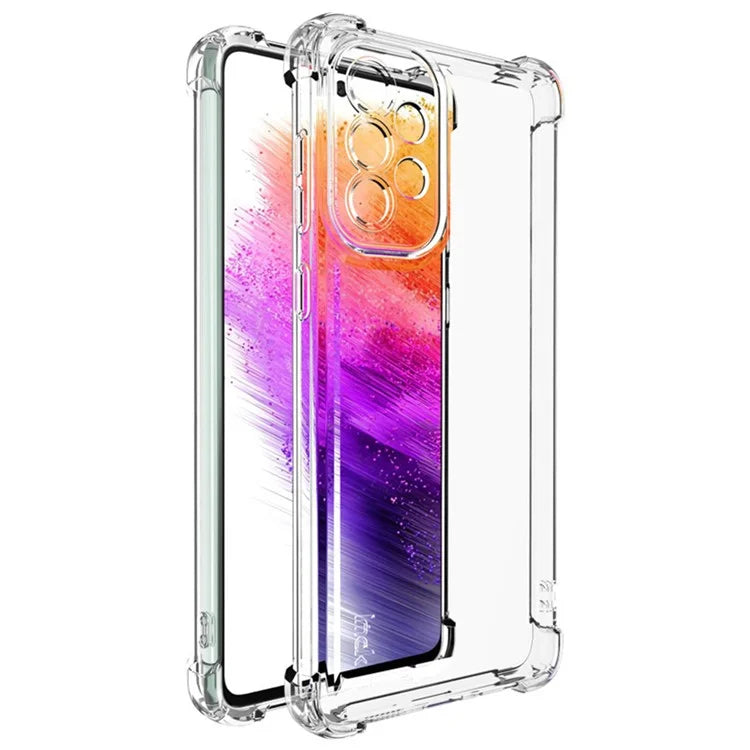IMAK UX-4 Series for Samsung Galaxy A73 5G Case Straight Frame Four Corner Shockproof Clear TPU Cover