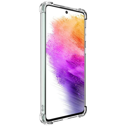 IMAK UX-4 Series for Samsung Galaxy A73 5G Case Straight Frame Four Corner Shockproof Clear TPU Cover
