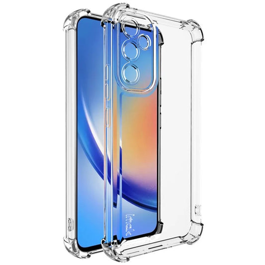 IMAK UX-4 Series for Samsung Galaxy A34 5G Case Straight Frame Four Corner Shockproof Clear TPU Cover