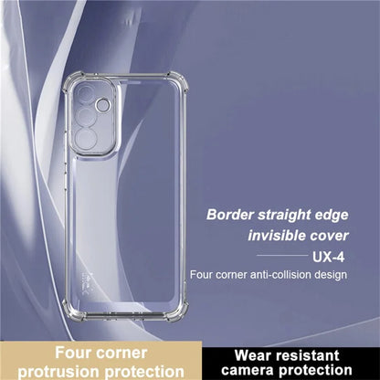 IMAK UX-4 Series for Samsung Galaxy A34 5G Case Straight Frame Four Corner Shockproof Clear TPU Cover
