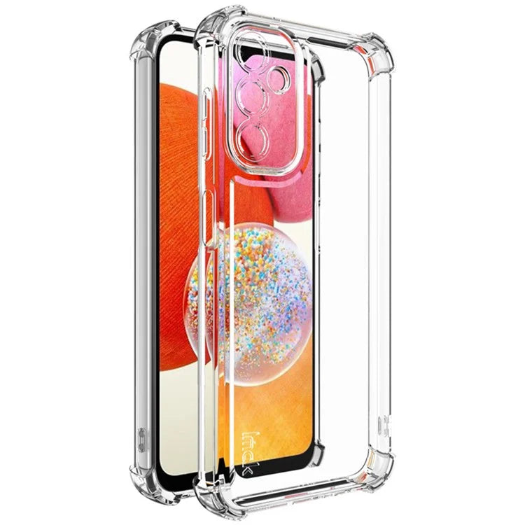IMAK UX-4 Series for Samsung Galaxy A14 5G / 4G Case Straight Frame Four Corner Shockproof Clear TPU Cover