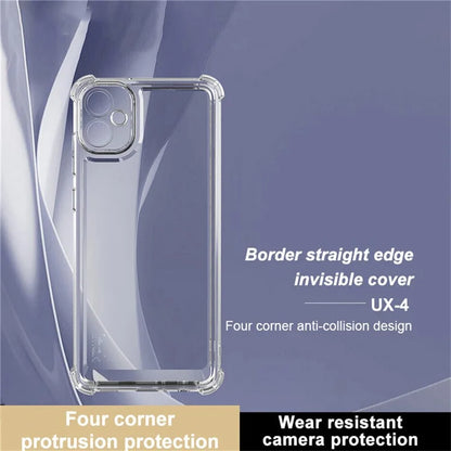 IMAK UX-4 Series for Samsung Galaxy A05 4G Case Straight Frame Four Corner Shockproof Clear TPU Cover