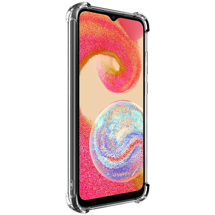 IMAK UX-4 Series for Samsung Galaxy F04 4G / M04 4G / A04e 4G Case Straight Frame Four Corner Shockproof Clear TPU Cover