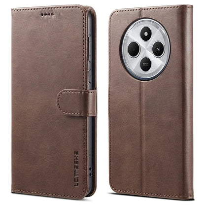 LC.IMEEKE For Xiaomi Redmi 14C 4G Case Calf Texture PU Leather Stand Wallet Phone Cover