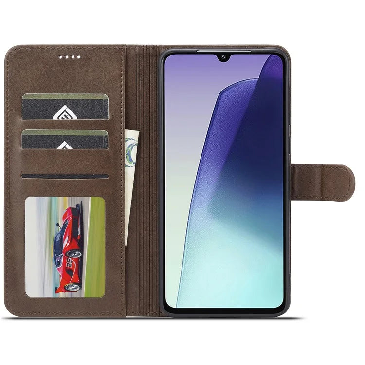 LC.IMEEKE For Xiaomi Redmi 14C 4G Case Calf Texture PU Leather Stand Wallet Phone Cover