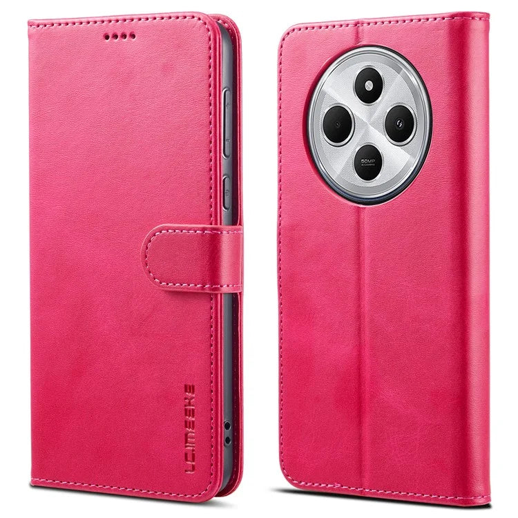 LC.IMEEKE For Xiaomi Redmi 14C 4G Case Calf Texture PU Leather Stand Wallet Phone Cover