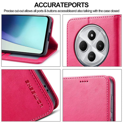 LC.IMEEKE For Xiaomi Redmi 14C 4G Case Calf Texture PU Leather Stand Wallet Phone Cover