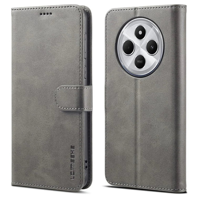 LC.IMEEKE For Xiaomi Redmi 14C 4G Case Calf Texture PU Leather Stand Wallet Phone Cover