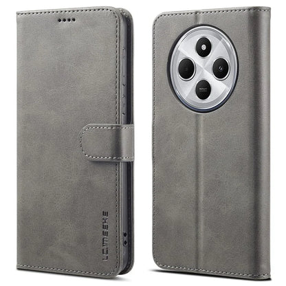 LC.IMEEKE For Xiaomi Redmi 14C 4G Case Calf Texture PU Leather Stand Wallet Phone Cover