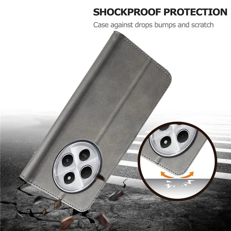 LC.IMEEKE For Xiaomi Redmi 14C 4G Case Calf Texture PU Leather Stand Wallet Phone Cover