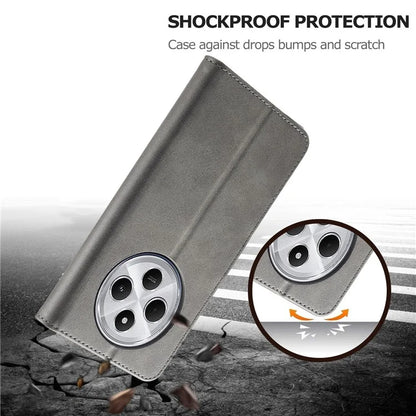LC.IMEEKE For Xiaomi Redmi 14C 4G Case Calf Texture PU Leather Stand Wallet Phone Cover