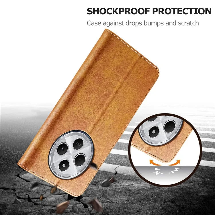 LC.IMEEKE For Xiaomi Redmi 14C 4G Case Calf Texture PU Leather Stand Wallet Phone Cover