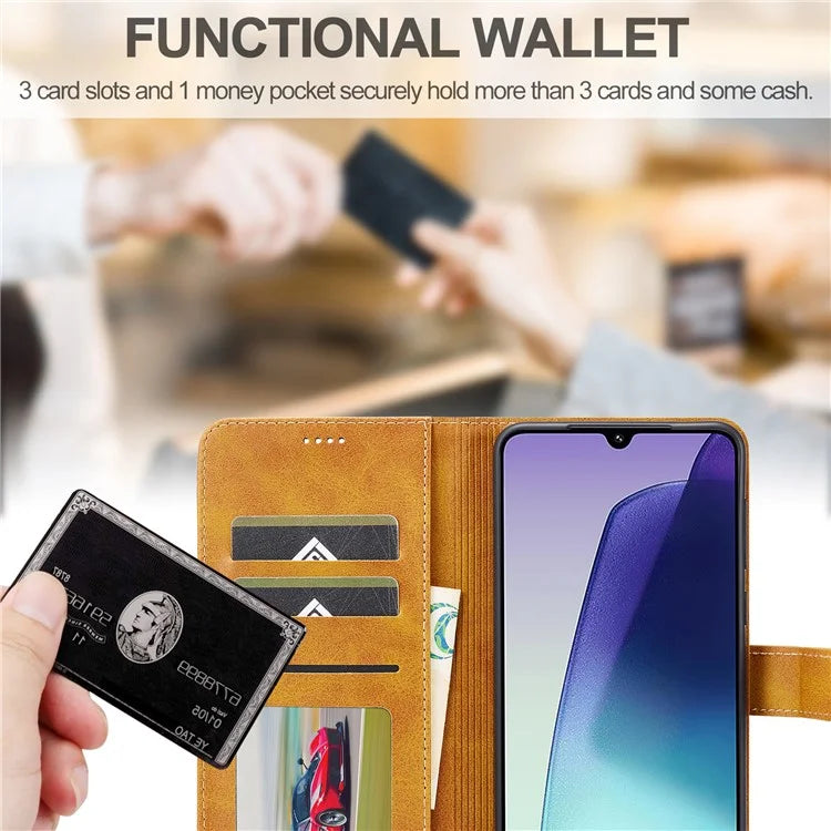 LC.IMEEKE For Xiaomi Redmi 14C 4G Case Calf Texture PU Leather Stand Wallet Phone Cover