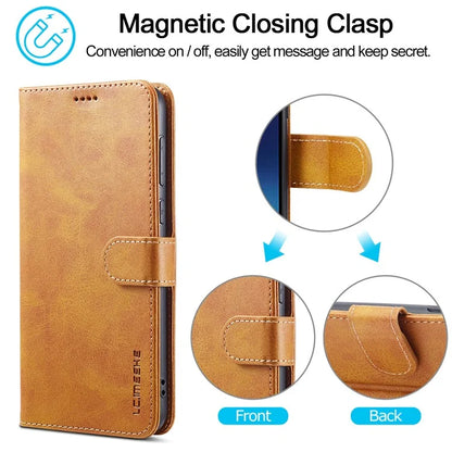 LC.IMEEKE For Xiaomi Redmi 14C 4G Case Calf Texture PU Leather Stand Wallet Phone Cover