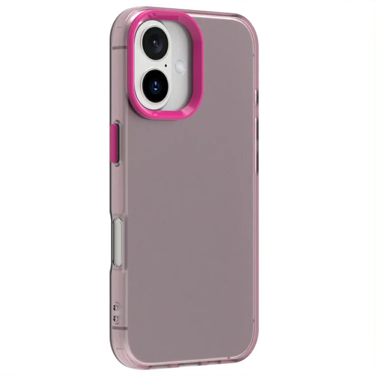 Candy Series For iPhone 16 Plus Case PC+TPU+PET Anti-Drop Phone Cover