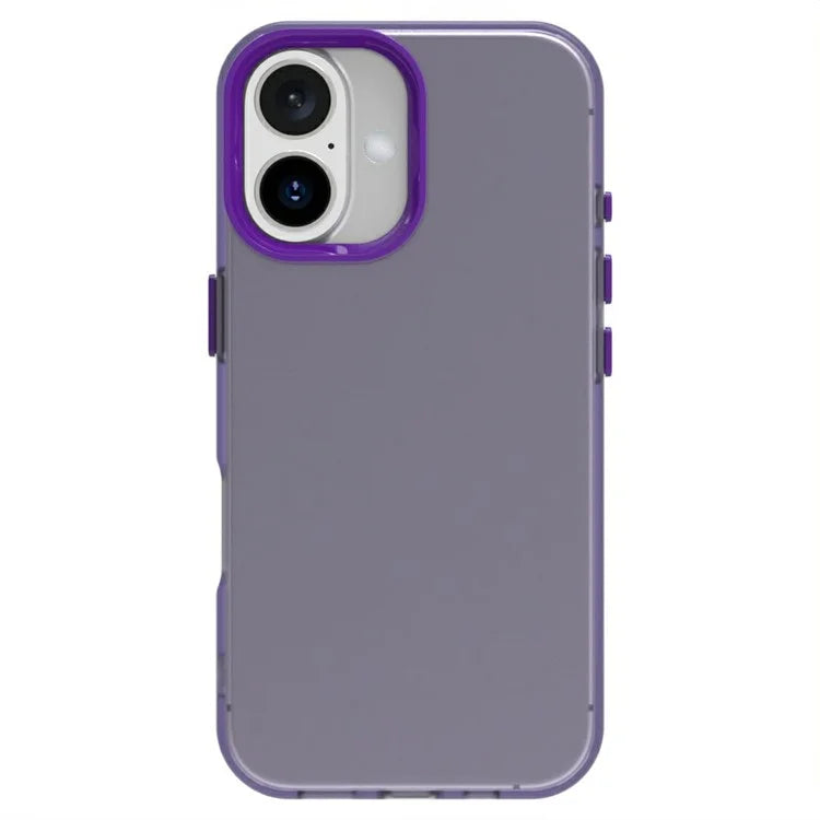Candy Series For iPhone 16 Plus Case PC+TPU+PET Anti-Drop Phone Cover