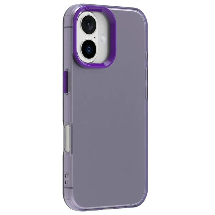 Candy Series For iPhone 16 Plus Case PC+TPU+PET Anti-Drop Phone Cover