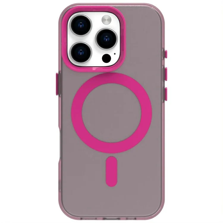 Candy Series For iPhone 16 Pro Max Case Compatible with MagSafe PC+TPU+PET Anti-Drop Phone Cover