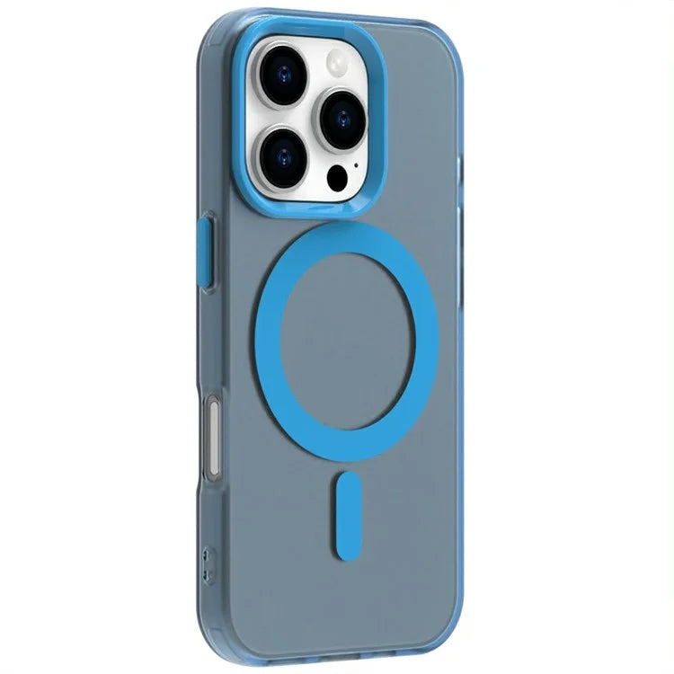 Candy Series For iPhone 16 Pro Max Case Compatible with MagSafe PC+TPU+PET Anti-Drop Phone Cover