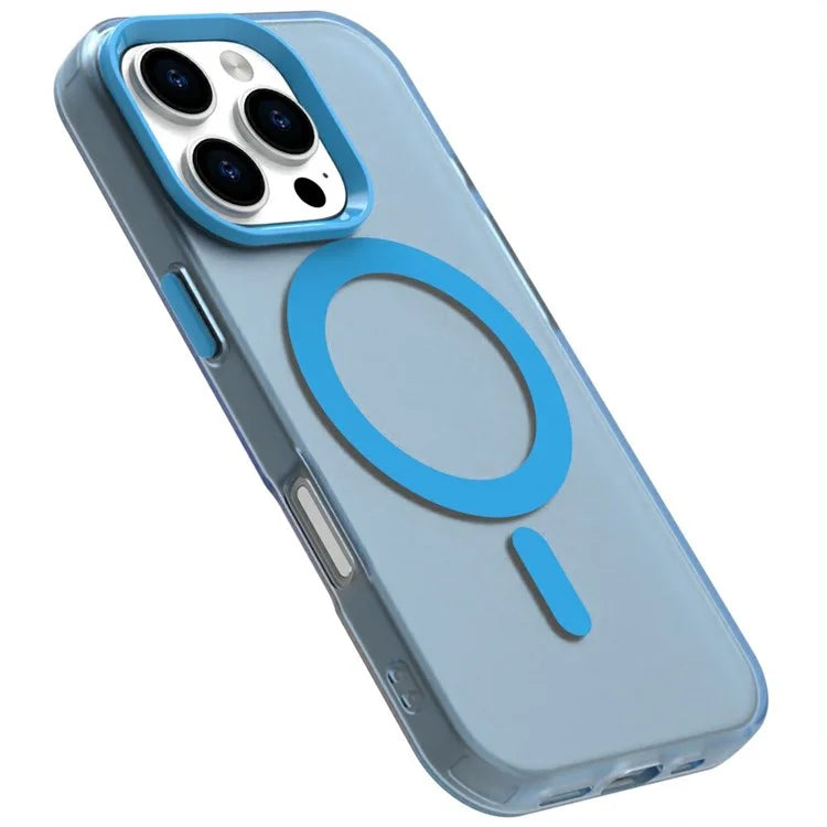 Candy Series For iPhone 16 Pro Max Case Compatible with MagSafe PC+TPU+PET Anti-Drop Phone Cover