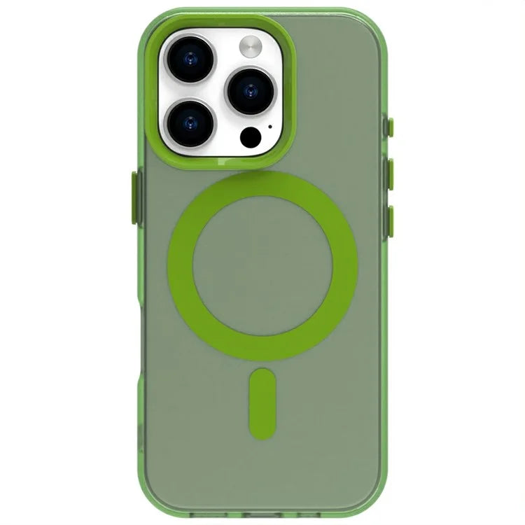 Candy Series For iPhone 16 Pro Max Case Compatible with MagSafe PC+TPU+PET Anti-Drop Phone Cover