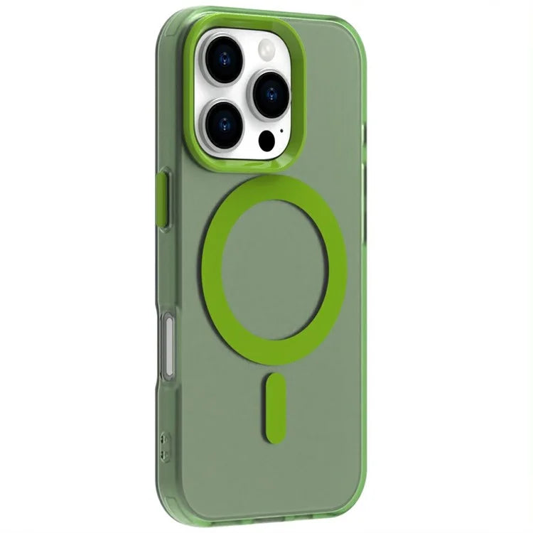 Candy Series For iPhone 16 Pro Max Case Compatible with MagSafe PC+TPU+PET Anti-Drop Phone Cover