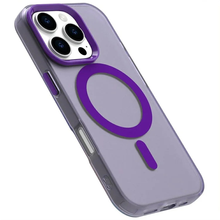 Candy Series For iPhone 16 Pro Max Case Compatible with MagSafe PC+TPU+PET Anti-Drop Phone Cover