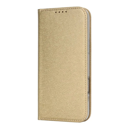 For iPhone 16 Pro Case PU Leather Silk Texture Magnetic Flip Phone Cover
